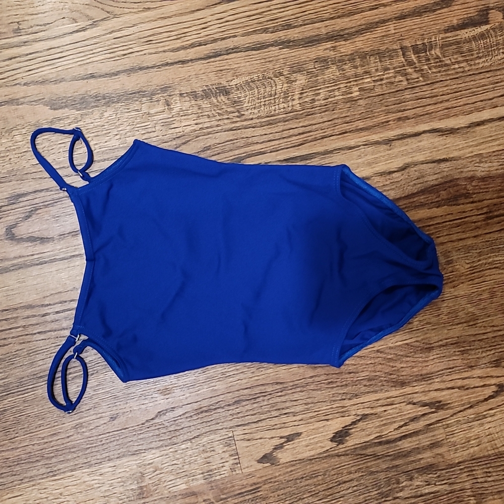 Capezio Girls' Camisole Leotard with Adjustable Straps, Royal Blue, Size: M